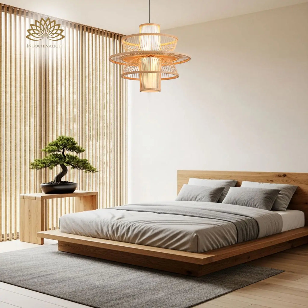 Bayou Wabi Sabi Tiered Bamboo Pendant Light