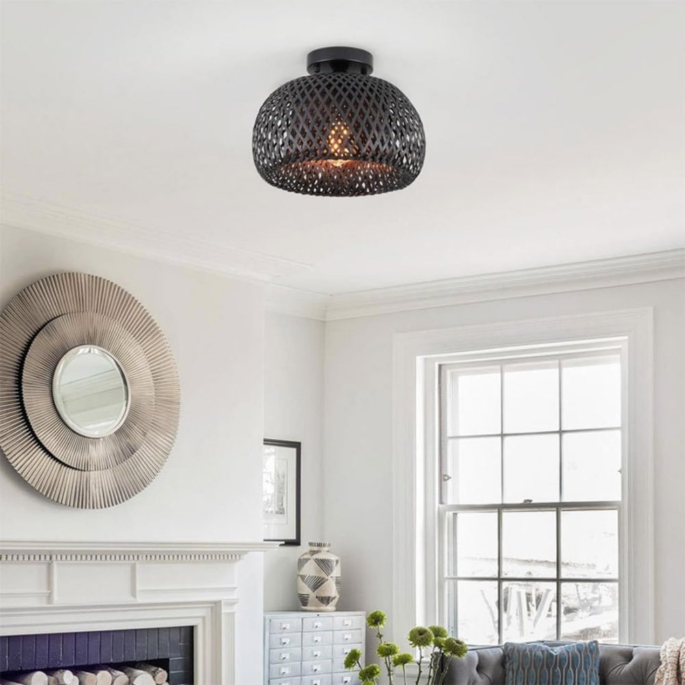 Eskil Black Bamboo Pendant Light Shade