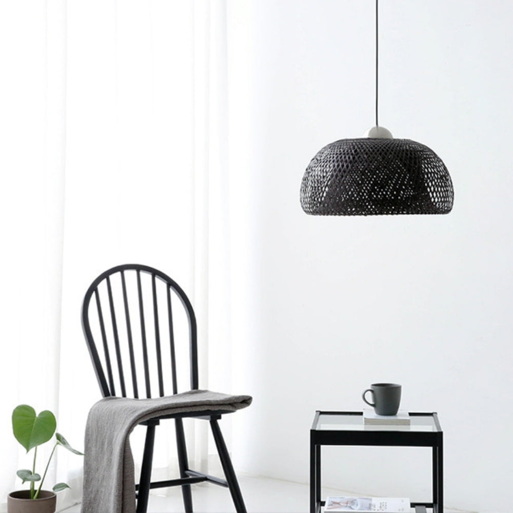 Eskil Black Bamboo Pendant Light Shade