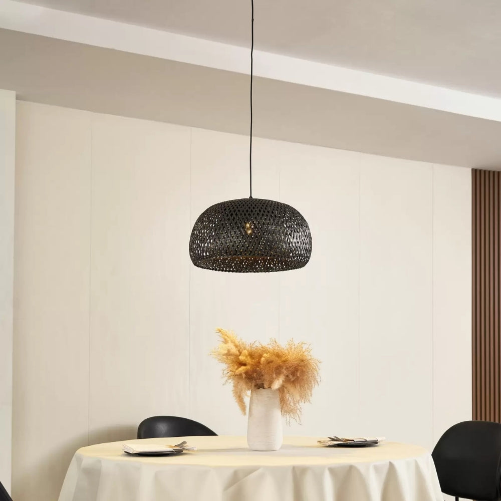 Eskil Black Bamboo Pendant Light Shade