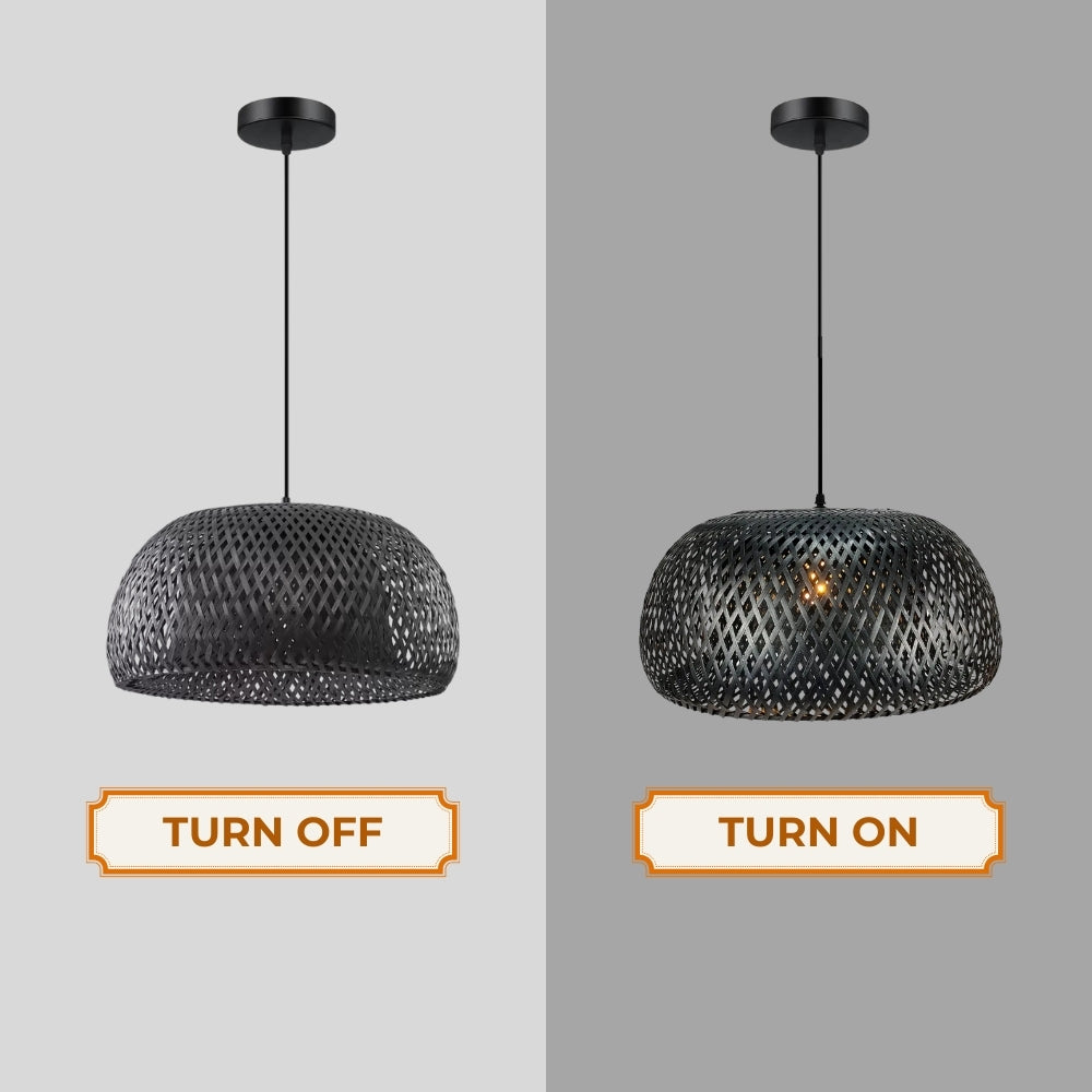 Eskil Black Bamboo Pendant Light Shade