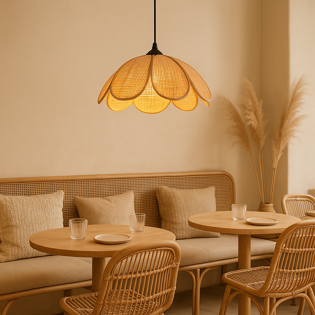 Bloom Wabi Sabi Rattan Pendant Light