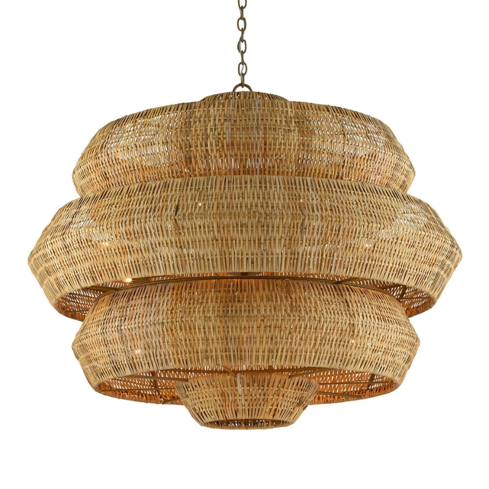 Antibes Extra Large Multi-Tiered Rattan Chandelier