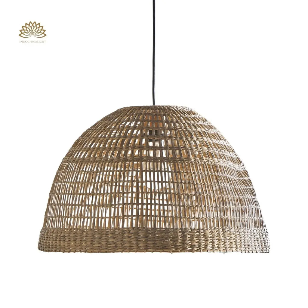 Bonin Large Dome Woven Rattan Pendant Light