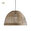 Bonin Large Dome Woven Rattan Pendant Light