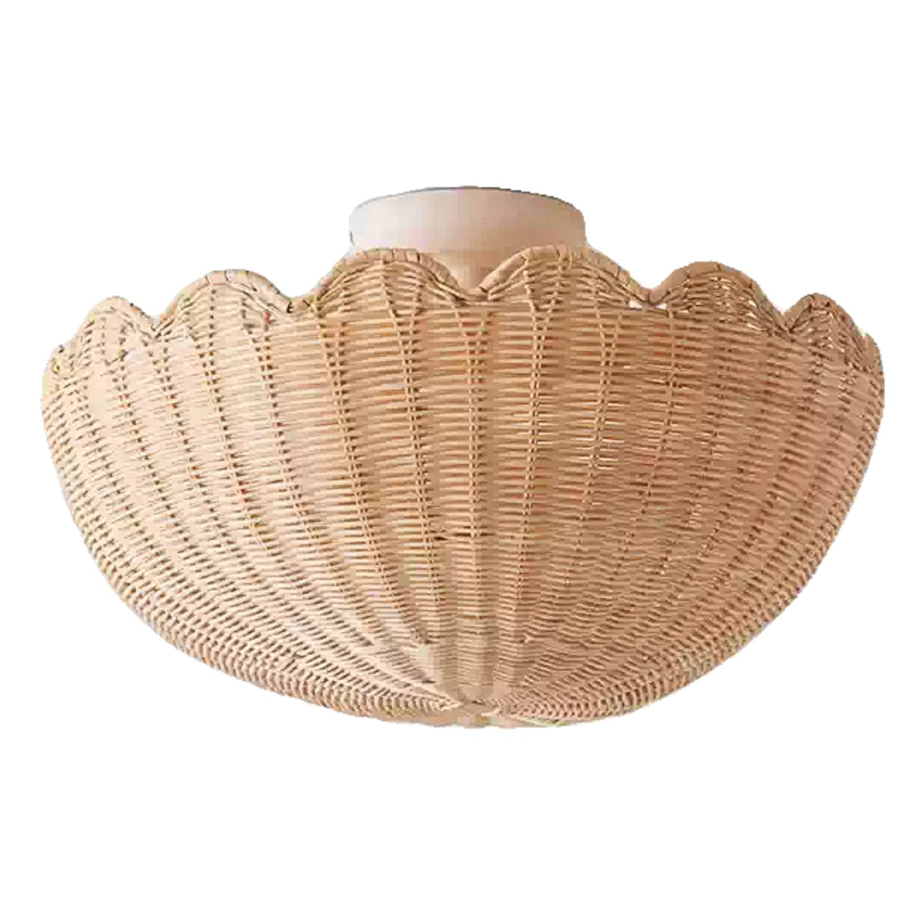 Bubble Rattan Flower Ceiling Light – Scallop Shape