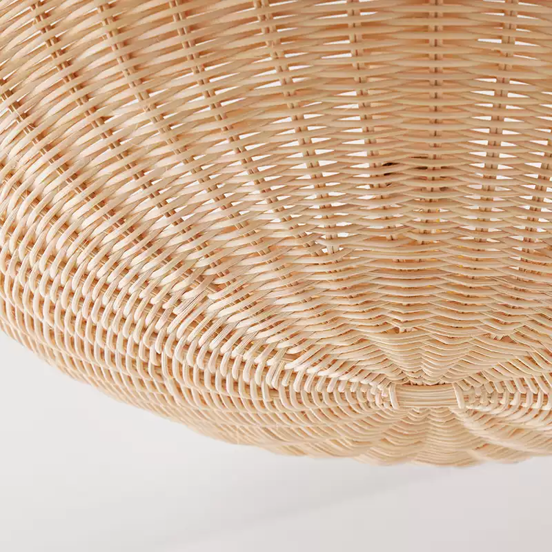 Bubble Rattan Flower Ceiling Light – Scallop Shape