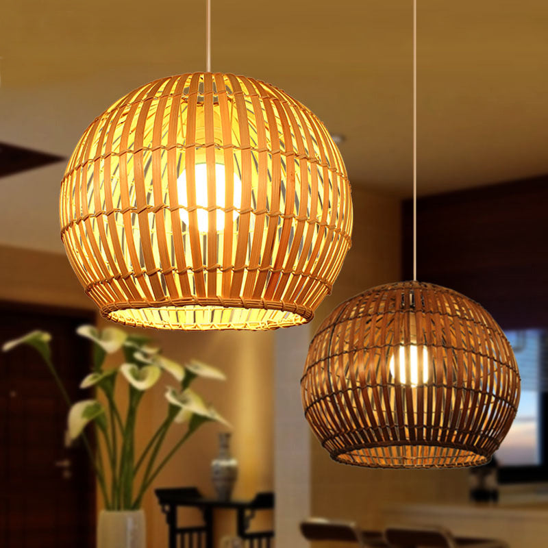 Calico Small Round Bamboo Pendant Light Shade