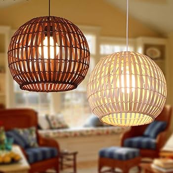 Calico Small Round Bamboo Pendant Light Shade