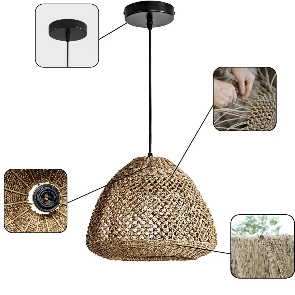 Calypso Basket Weave Pendant Light - Woven and Wicker