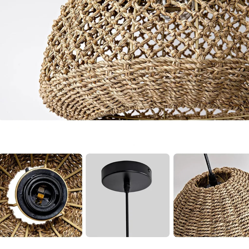 Calypso Basket Weave Pendant Light - Woven and Wicker
