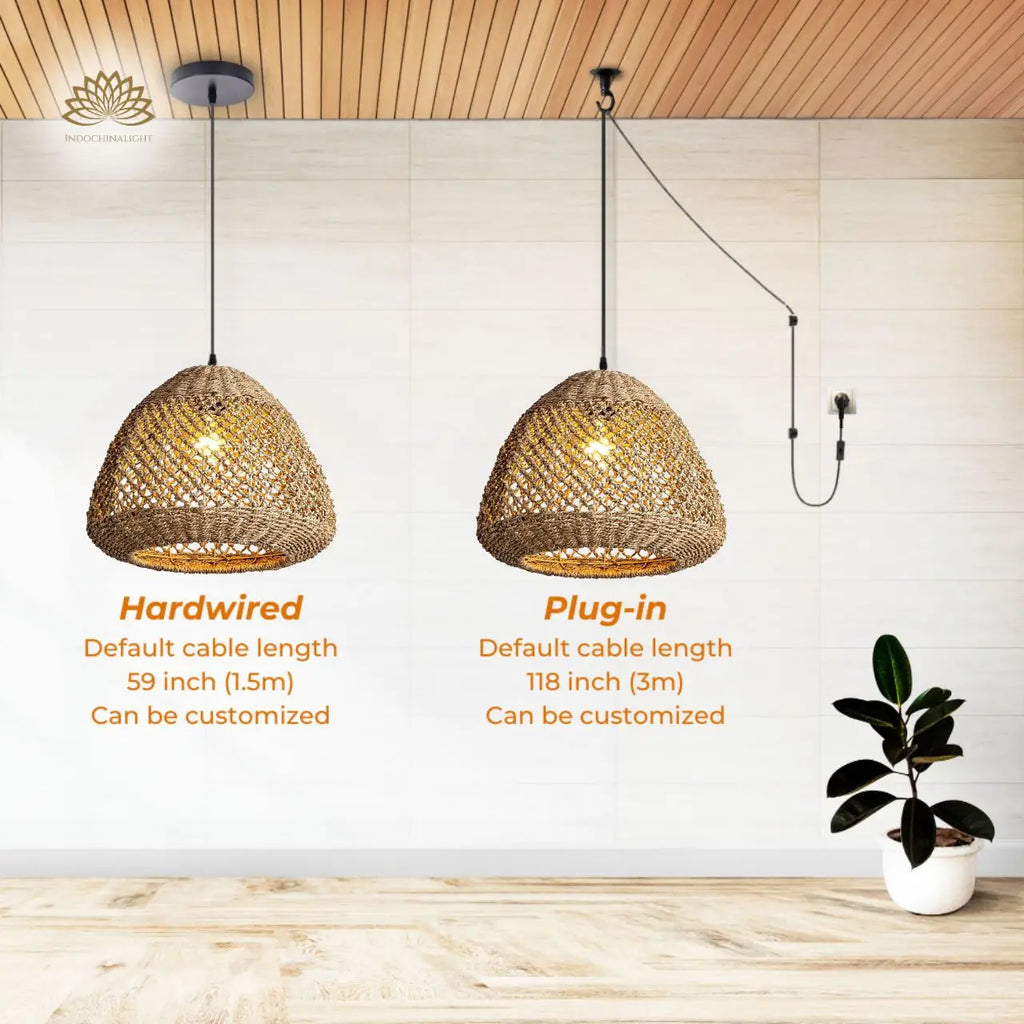 Calypso Basket Weave Pendant Light - Woven and Wicker