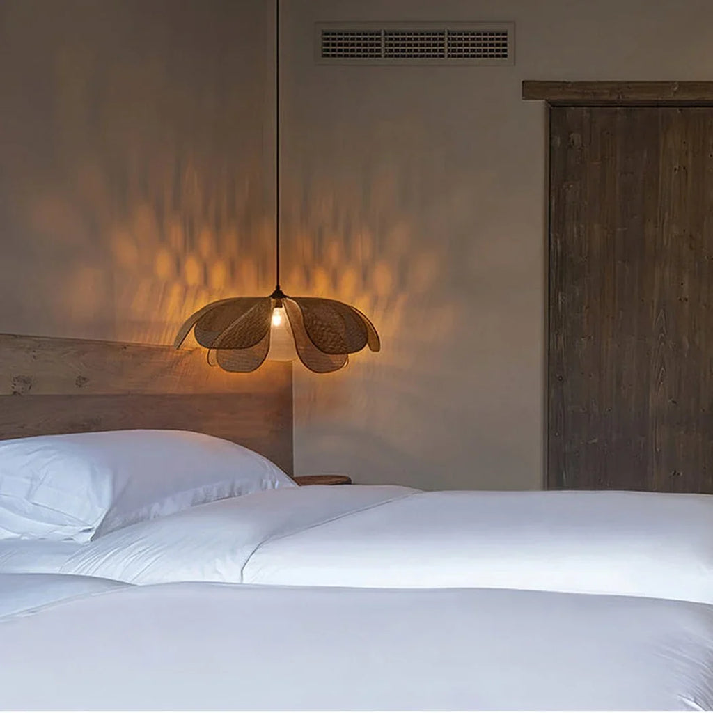 Cefalu Extra Large Rattan Petal Pendant Light