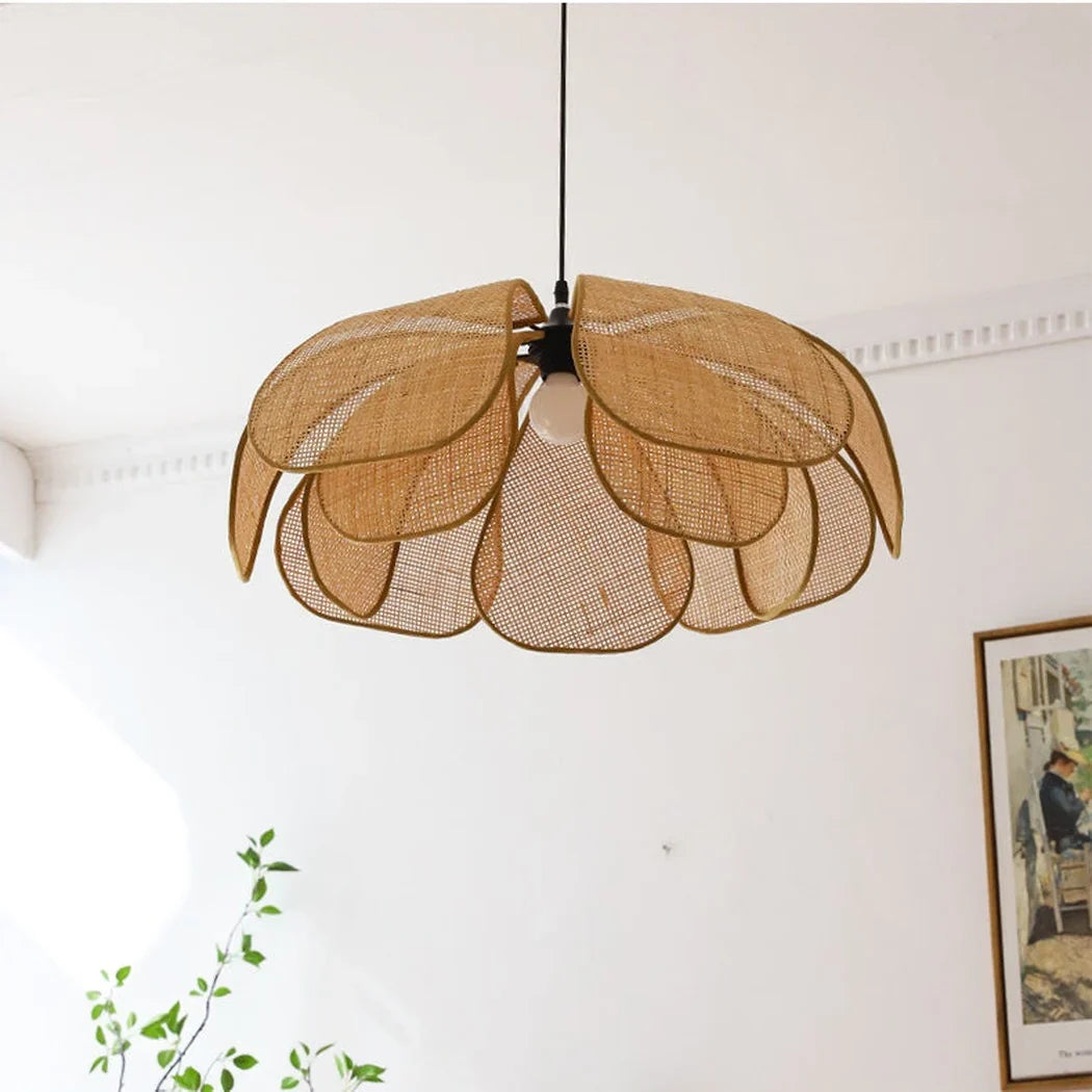Cefalu Extra Large Rattan Petal Pendant Light