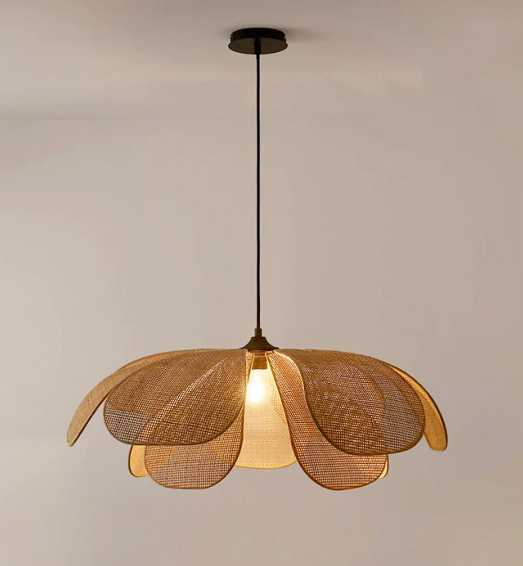 Cefalu Extra Large Rattan Petal Pendant Light