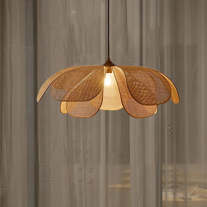 Cefalu Extra Large Rattan Petal Pendant Light