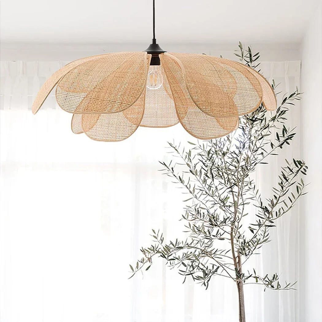 Cefalu Extra Large Rattan Petal Pendant Light