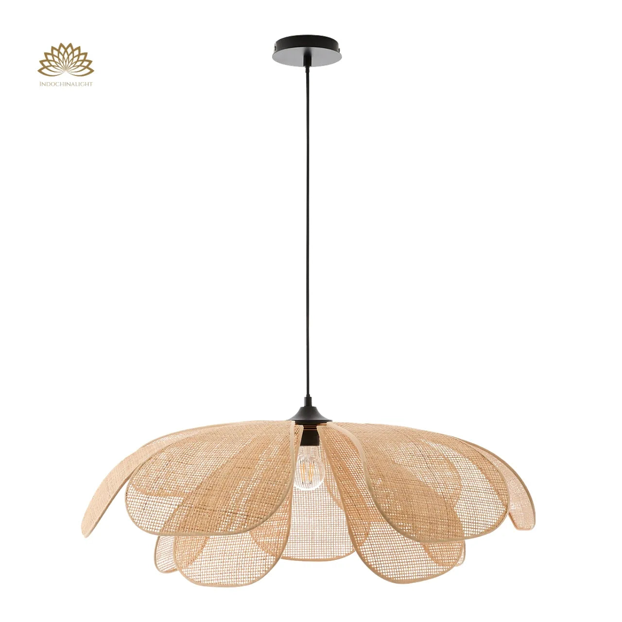 Cefalu Extra Large Rattan Petal Pendant Light