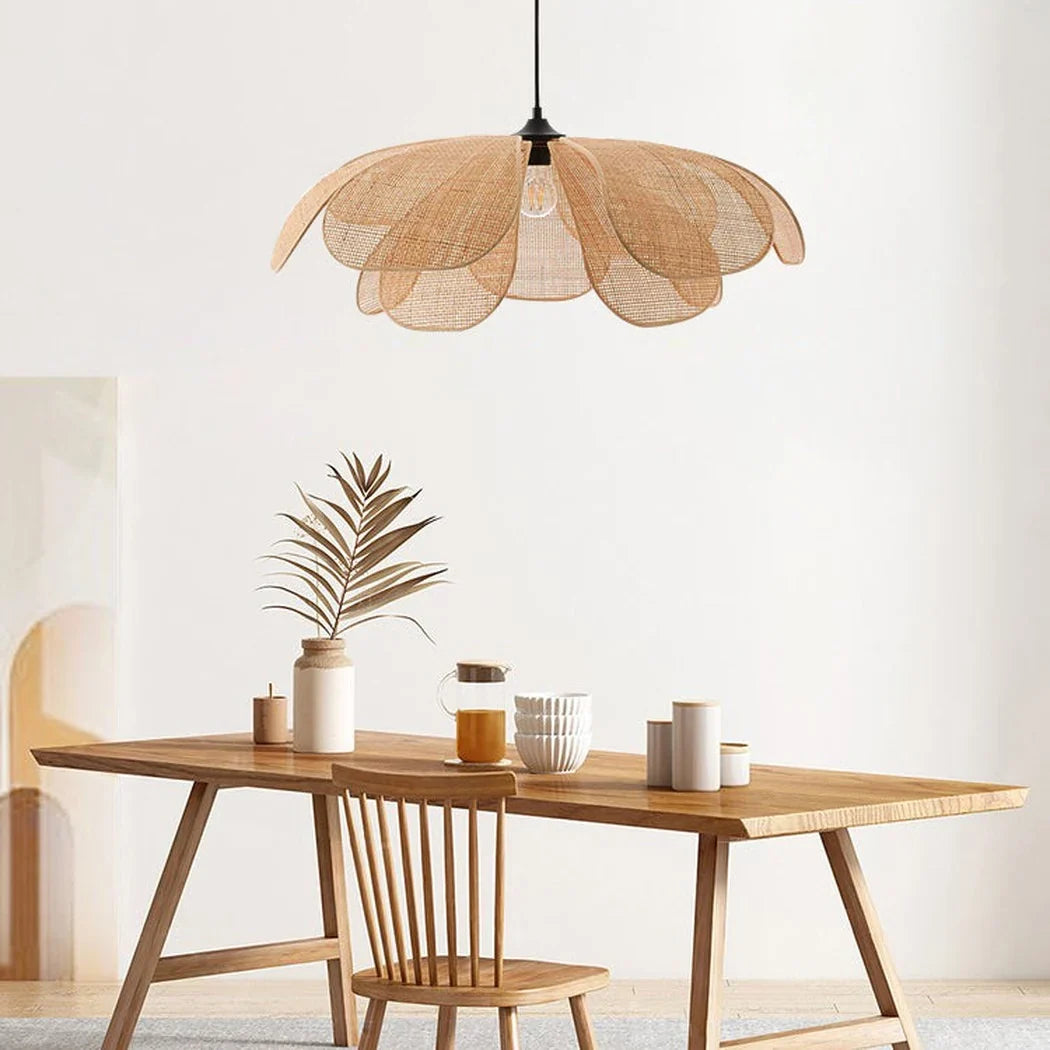 Cefalu Extra Large Rattan Petal Pendant Light