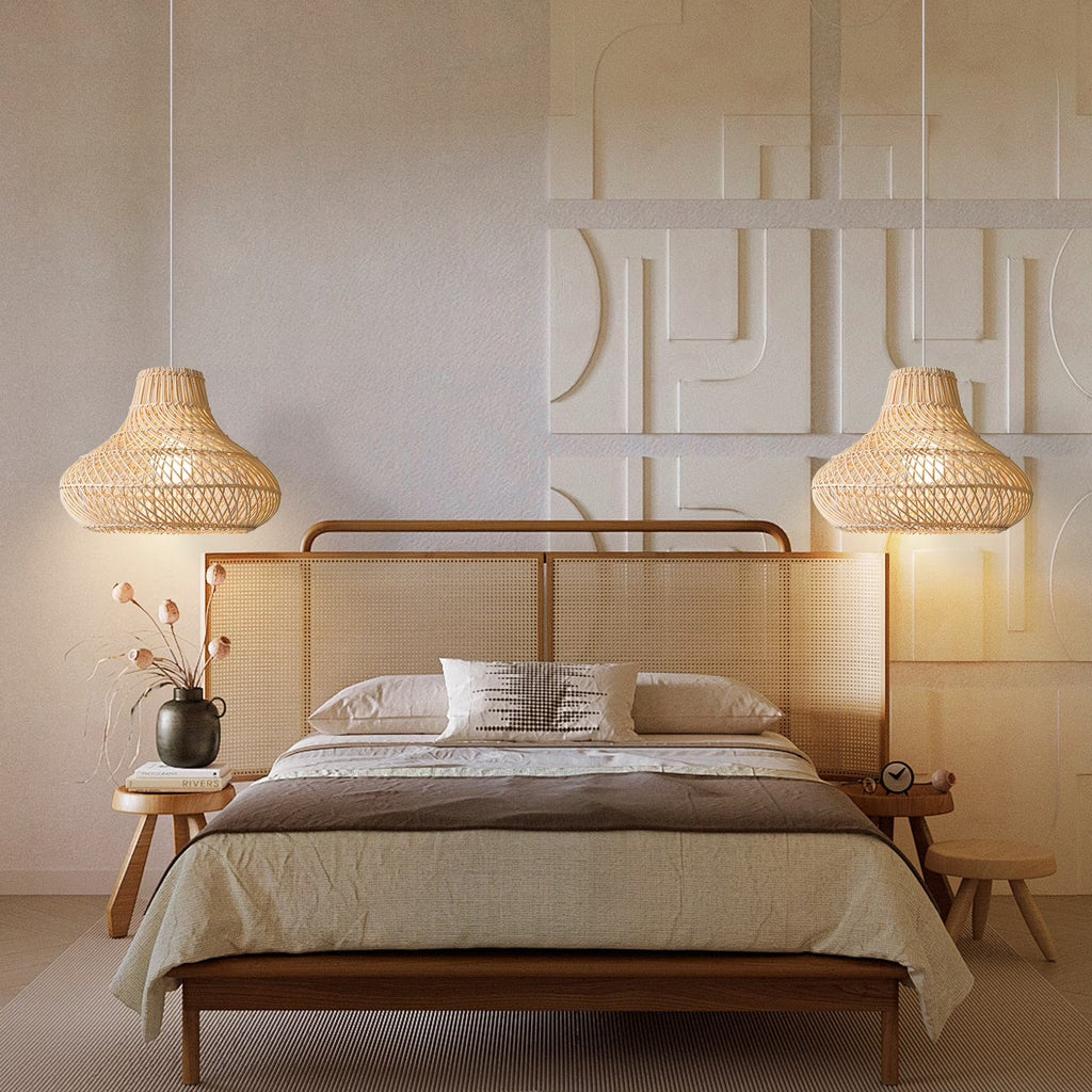 Dakota Natural Rattan Dome Pendant Light