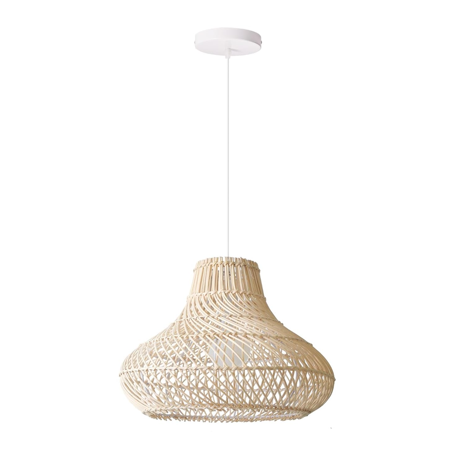 Dakota Natural Rattan Dome Pendant Light