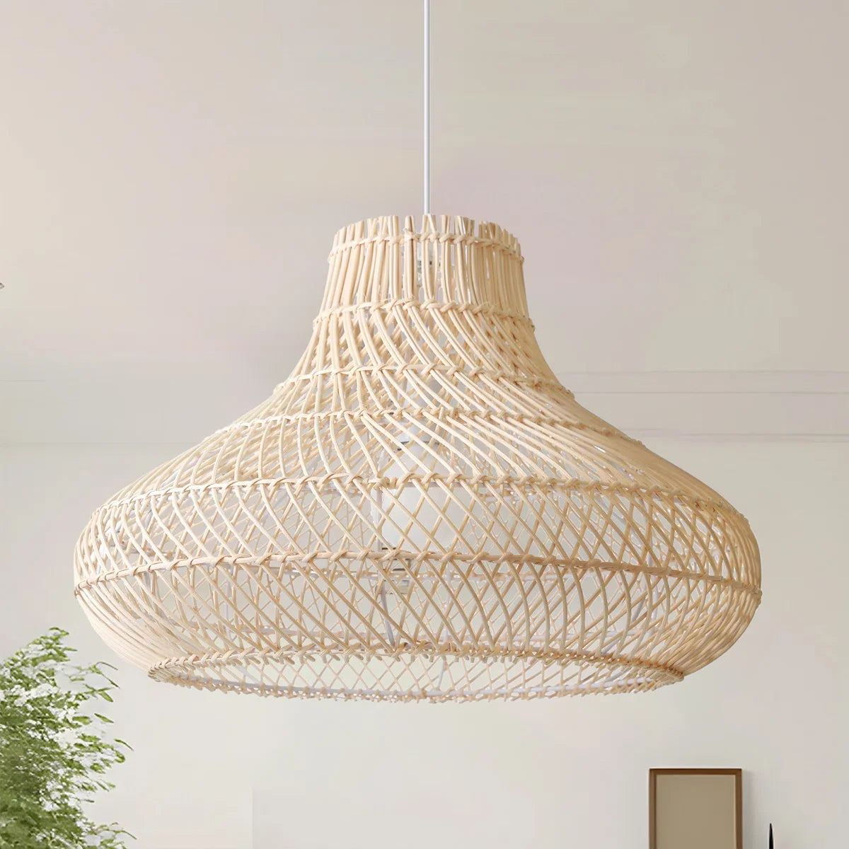 Dakota Natural Rattan Dome Pendant Light