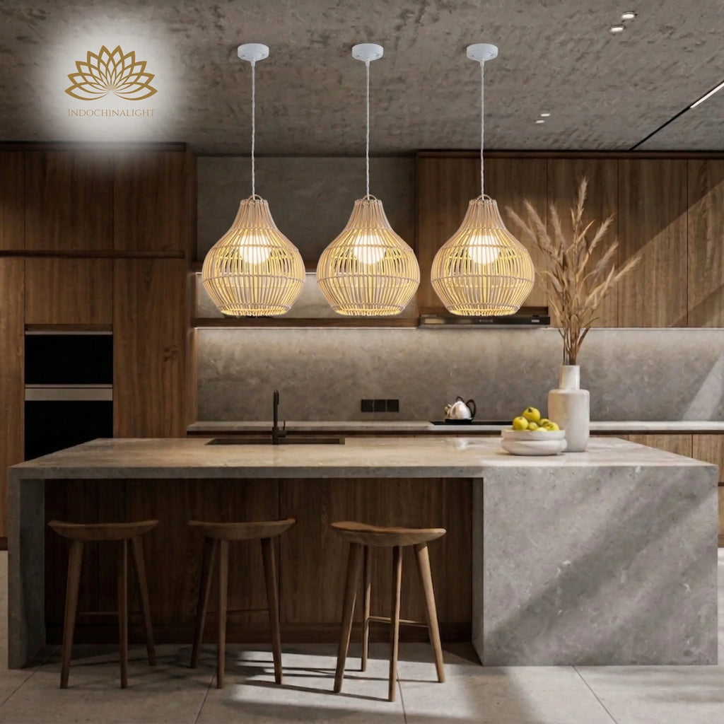 Dari Rattan Pendant Light