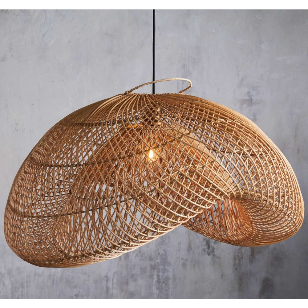 Generis Wabi Sabi Wave Rattan Pendant Light