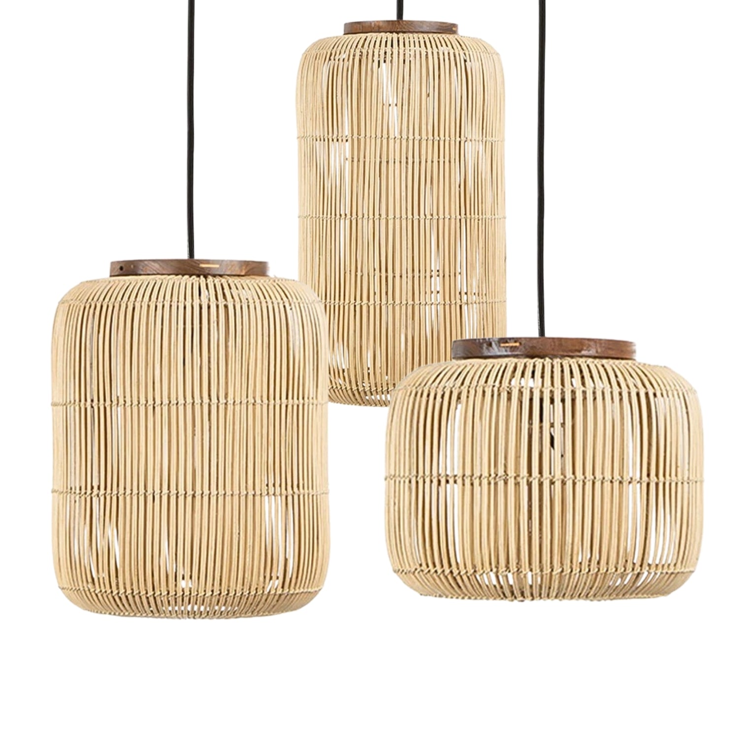 dBodhi Large Black Rattan Hanging Light