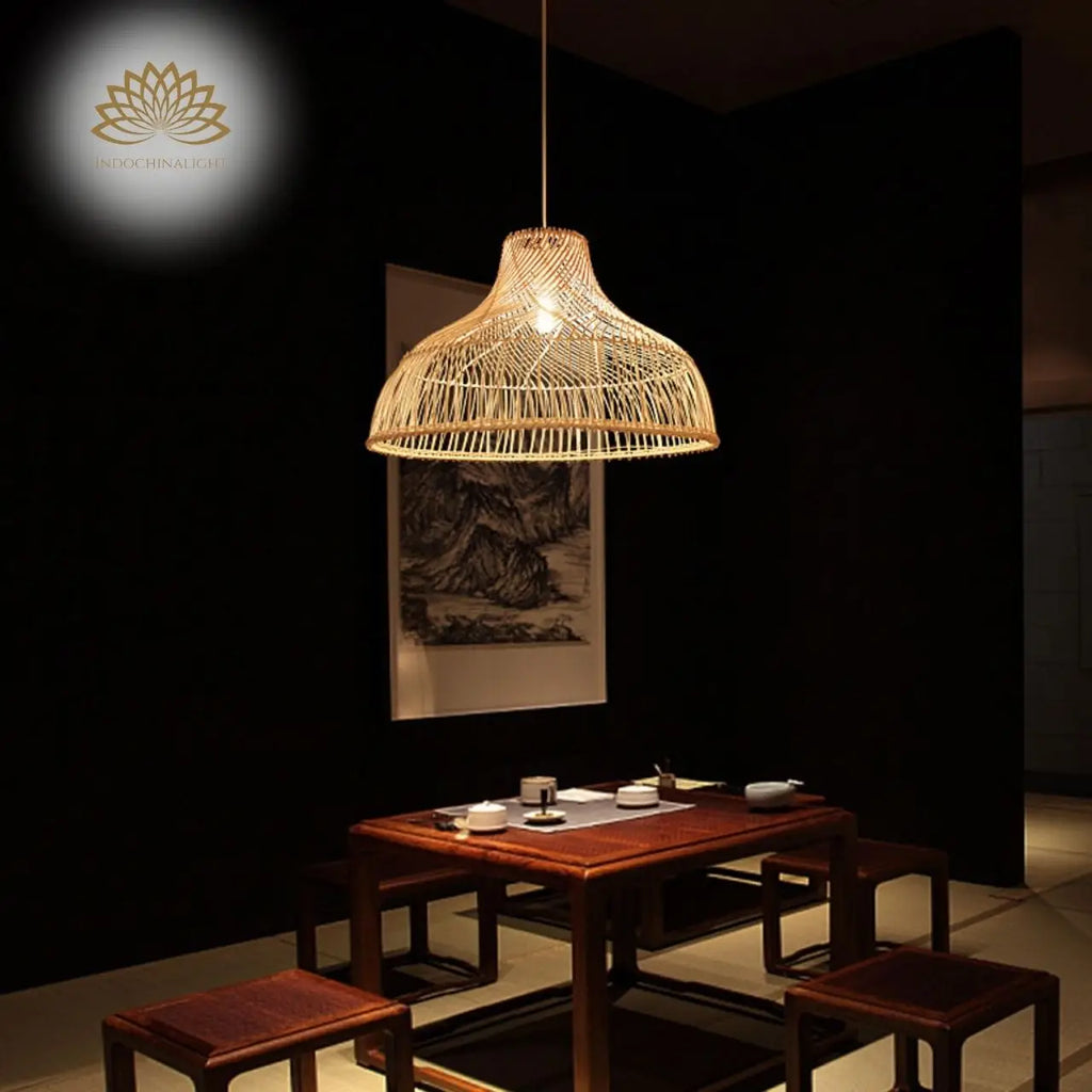Des Boho Rattan Pendant Light For Kitchen Island