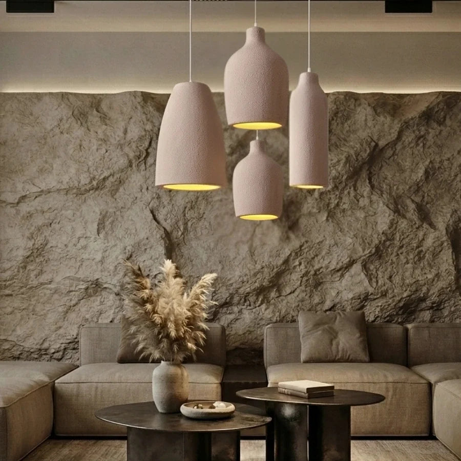 Ebony Wabi Sabi Cylinder Pendant Light