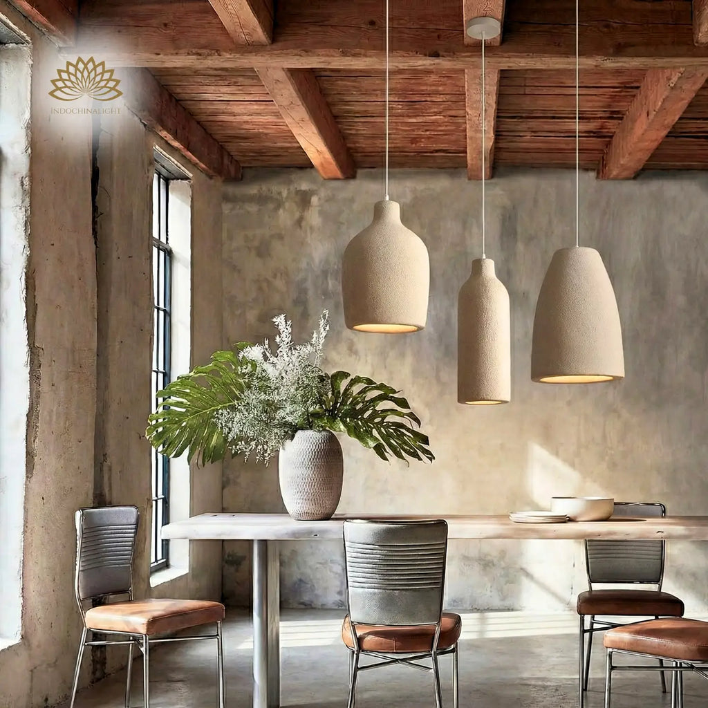 Ebony Wabi Sabi Cylinder Pendant Light