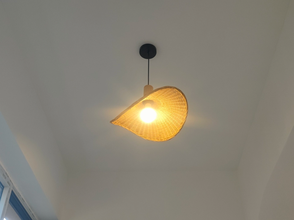 Ellie Straw Hat 3 Light Rattan Pendant