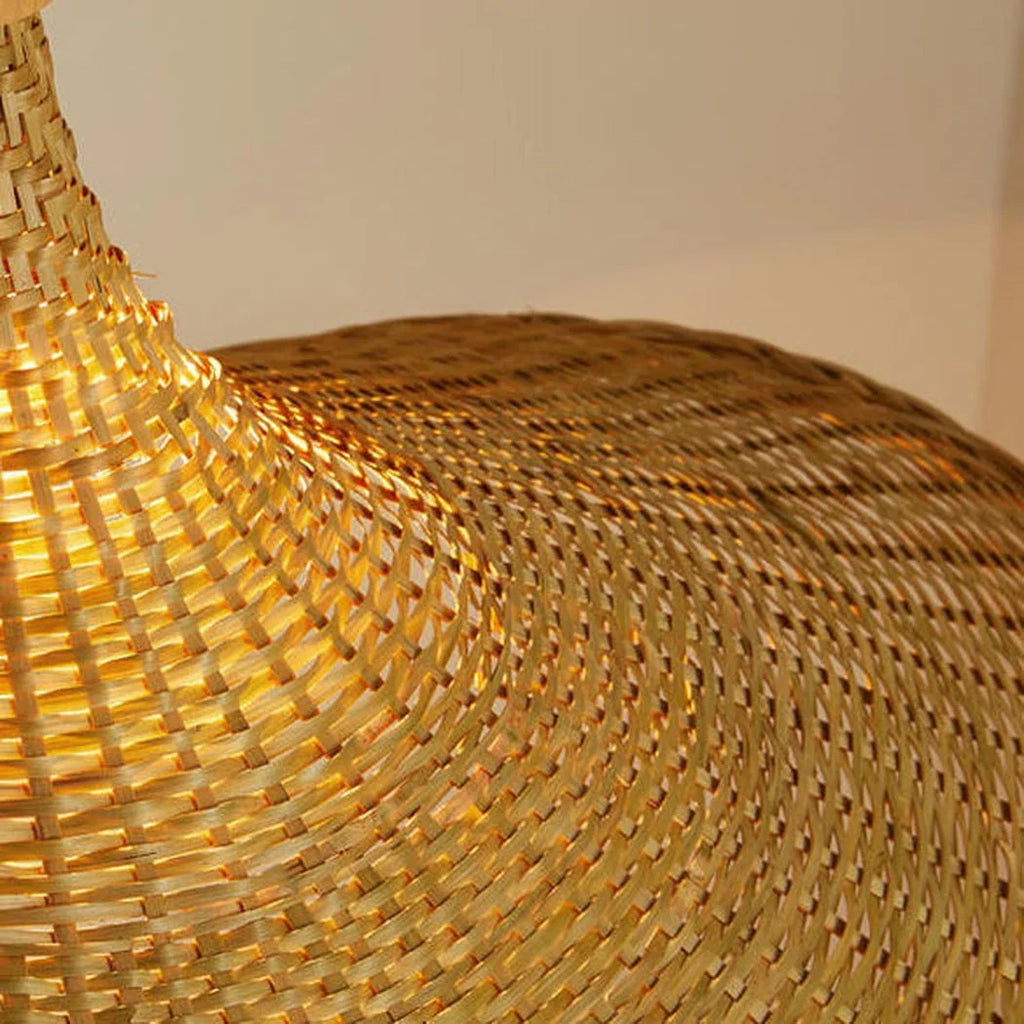 Ellie Straw Hat 3 Light Rattan Pendant