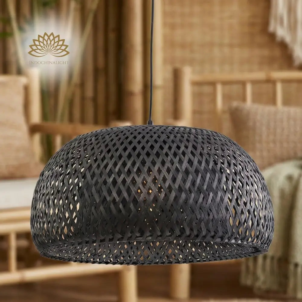 Eskil Black Bamboo Pendant Light Shade