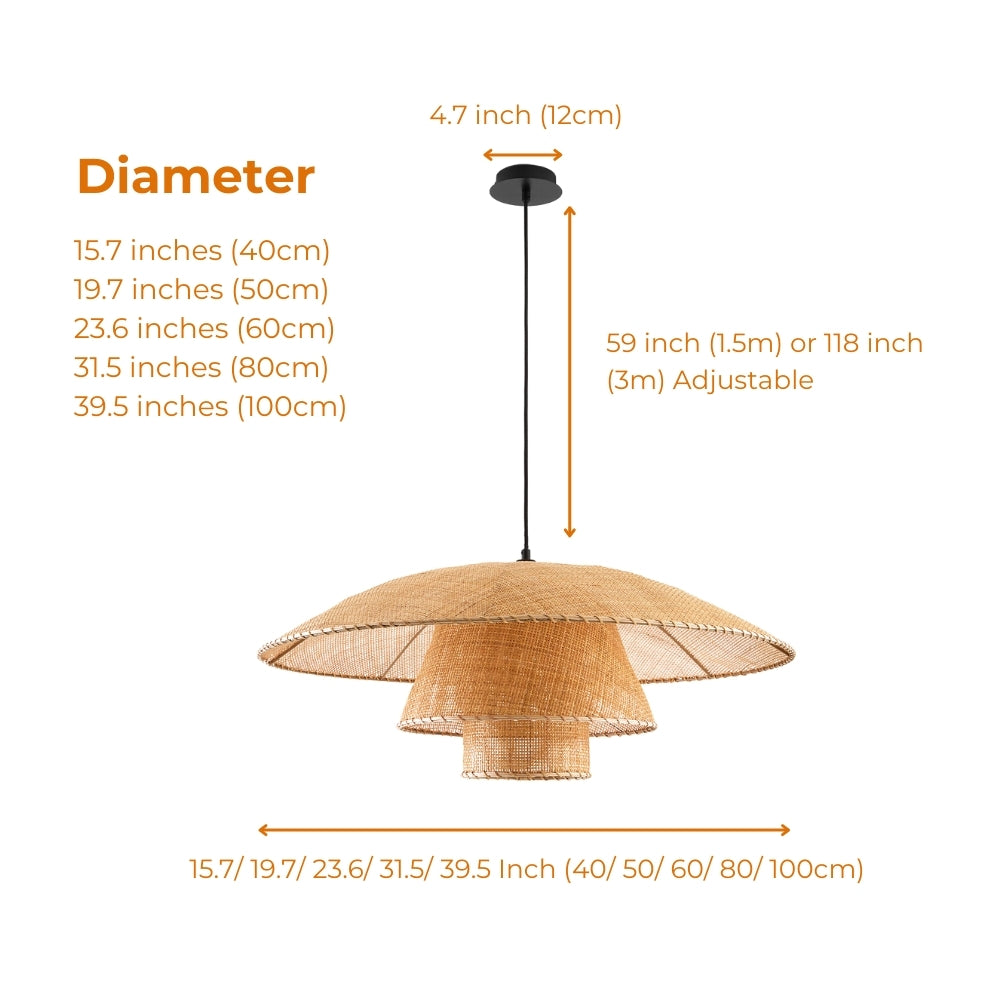 Lola Rattan Pendant Light