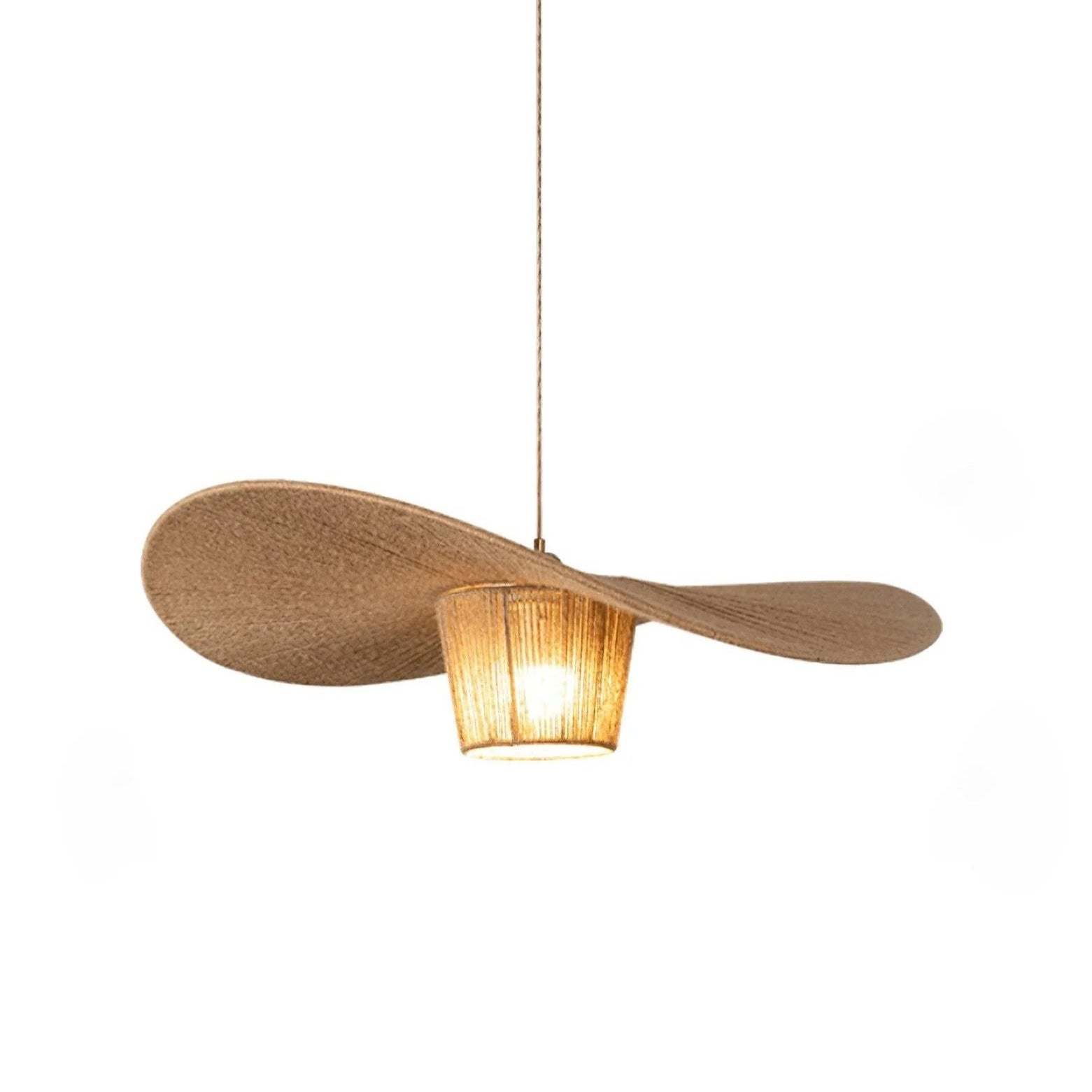 Extra Large Rustic Hat Pendant Light
