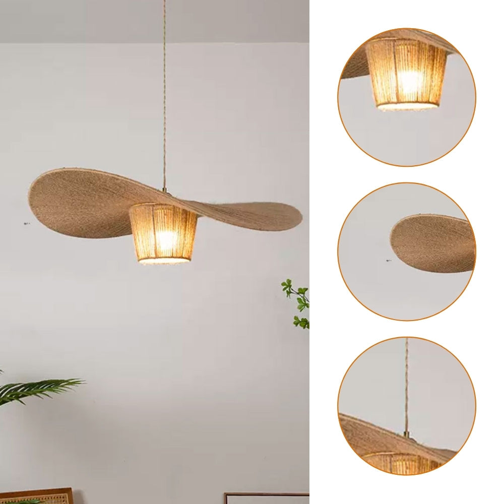 Extra Large Rustic Hat Pendant Light