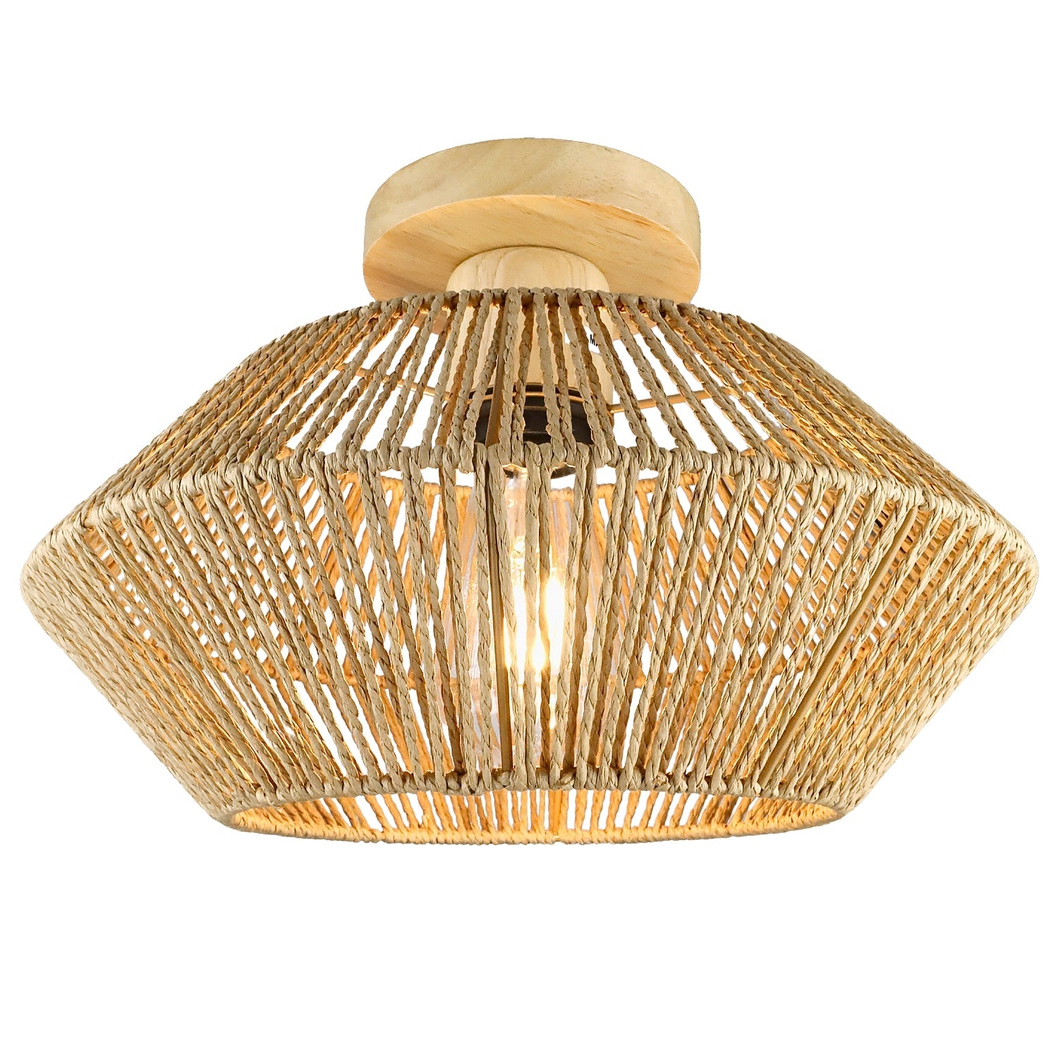 Femila Boho Rattan Ceiling Light