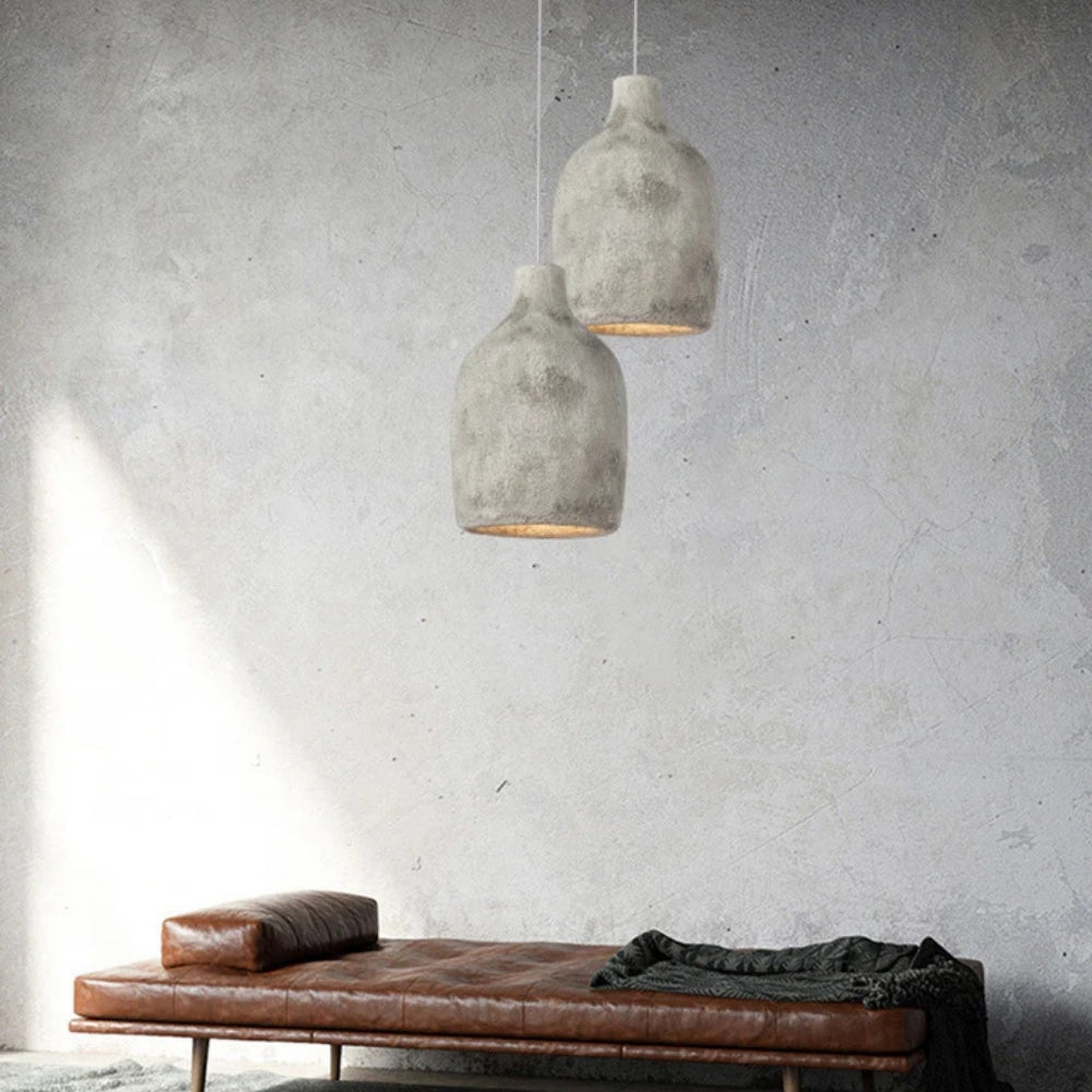 Vase Ceramic Resin Wabi Sabi Pendant Light