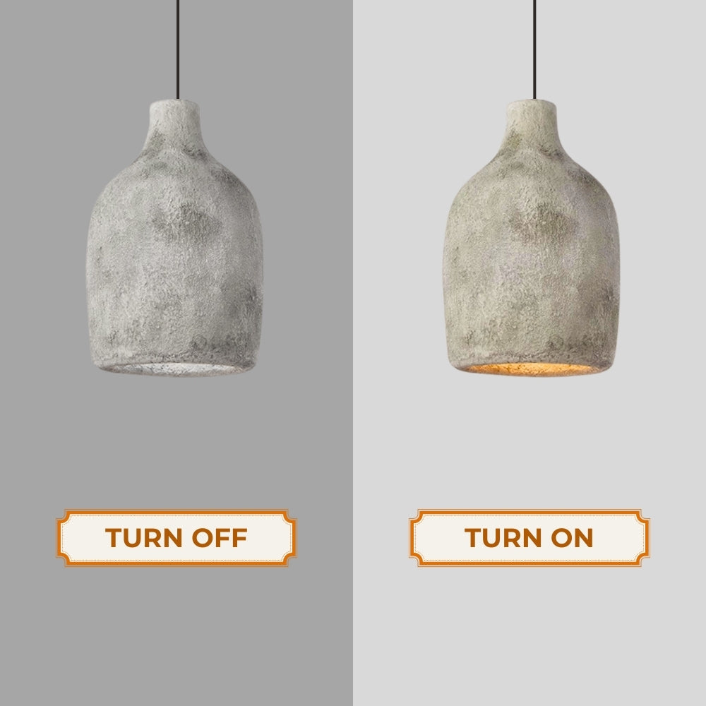 Vase Ceramic Resin Wabi Sabi Pendant Light