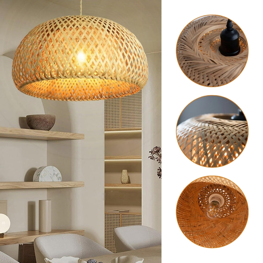 TAO Oriental Small Bamboo Basket Pendant Light