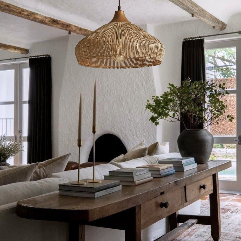 Havenly Rattan Woven Dome Pendant Light