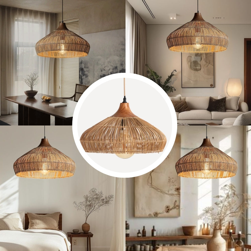 Havenly Rattan Woven Dome Pendant Light
