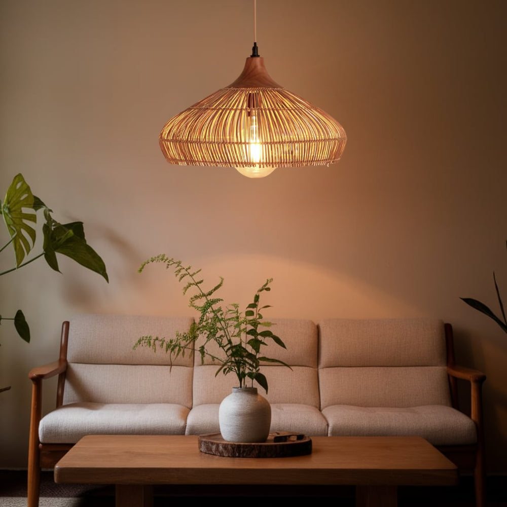 Havenly Rattan Woven Dome Pendant Light