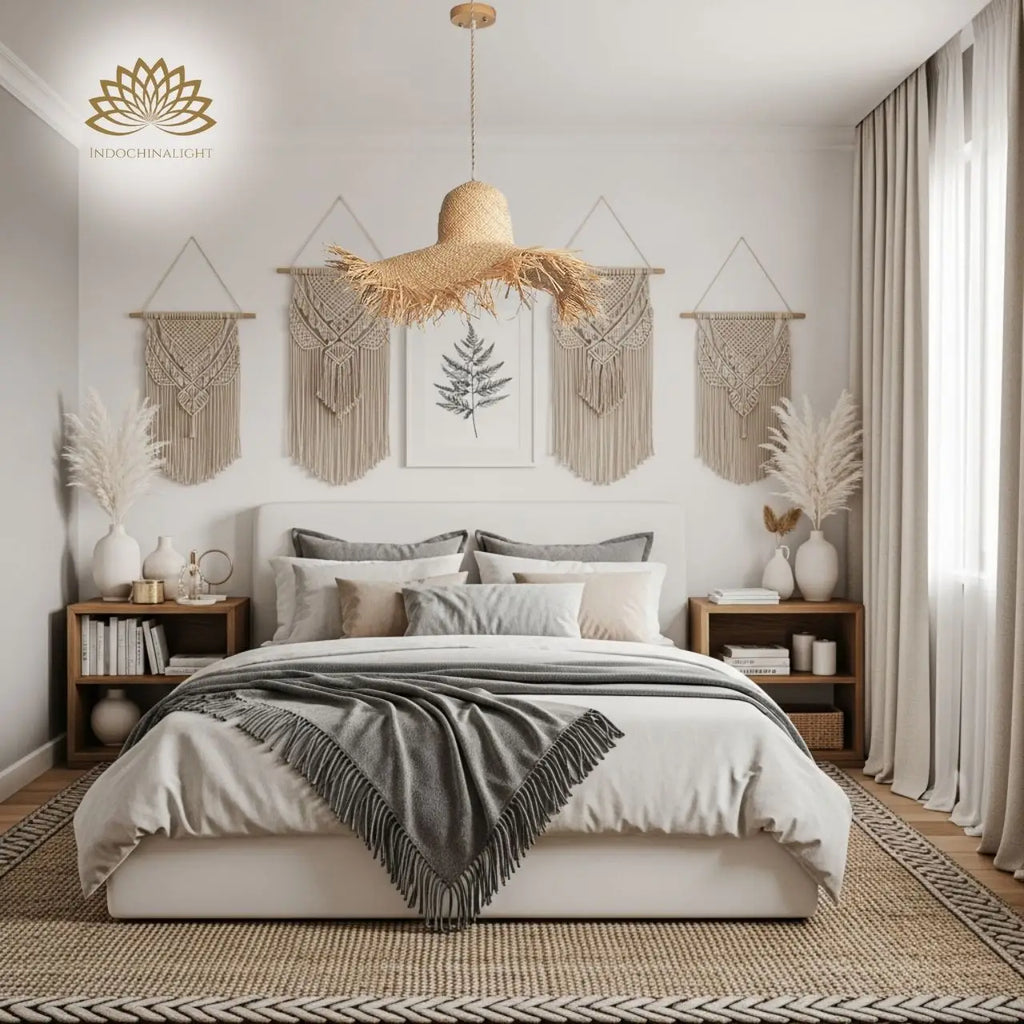 Hawaiian Rattan Pendant Light