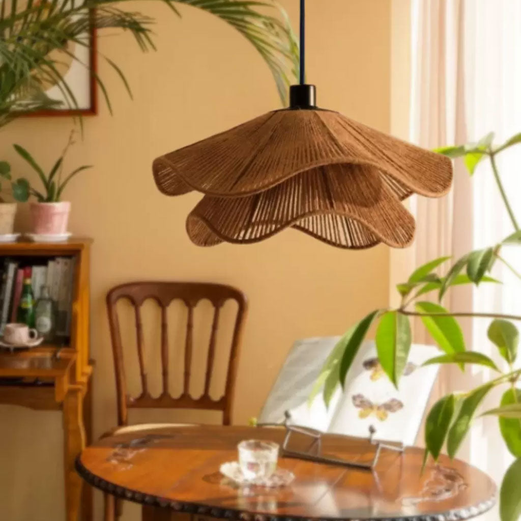 Natural Hemp Rope Woven Pendant Light