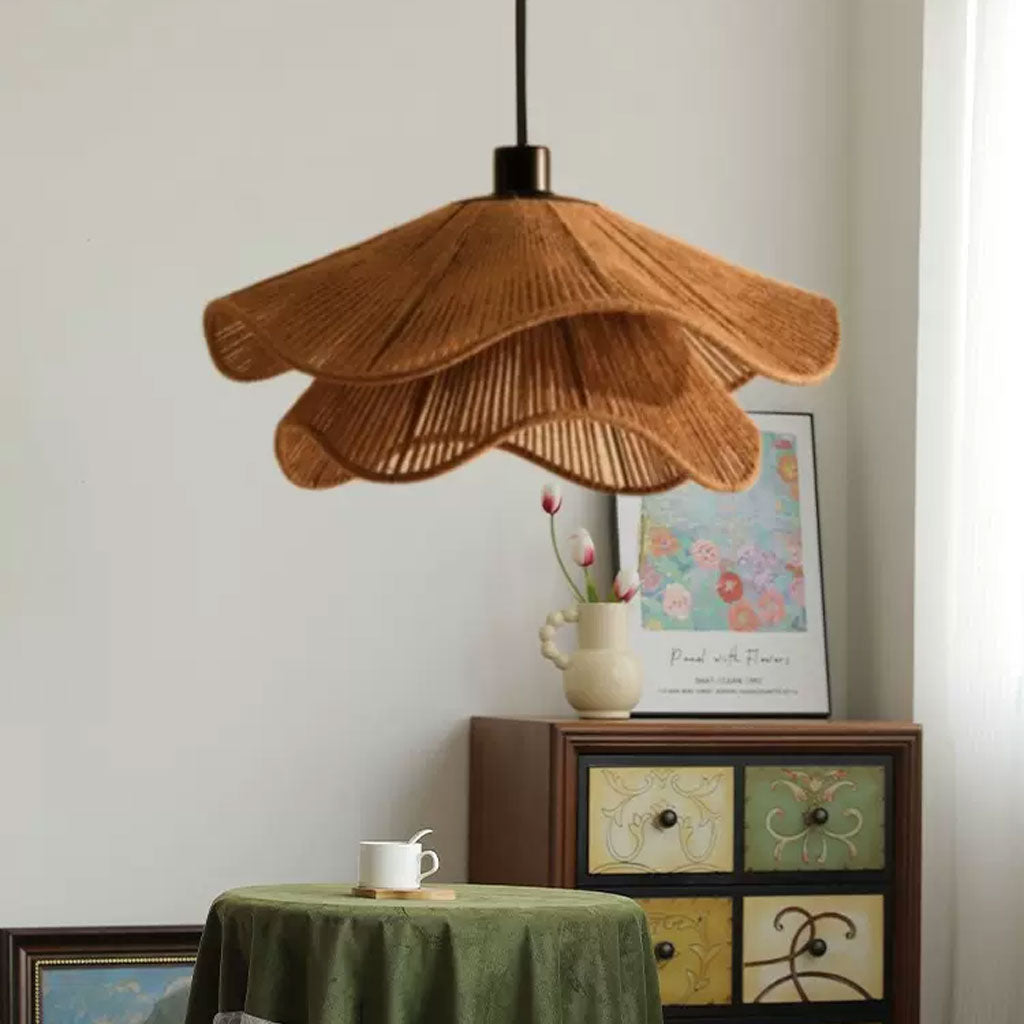 Natural Hemp Rope Woven Pendant Light