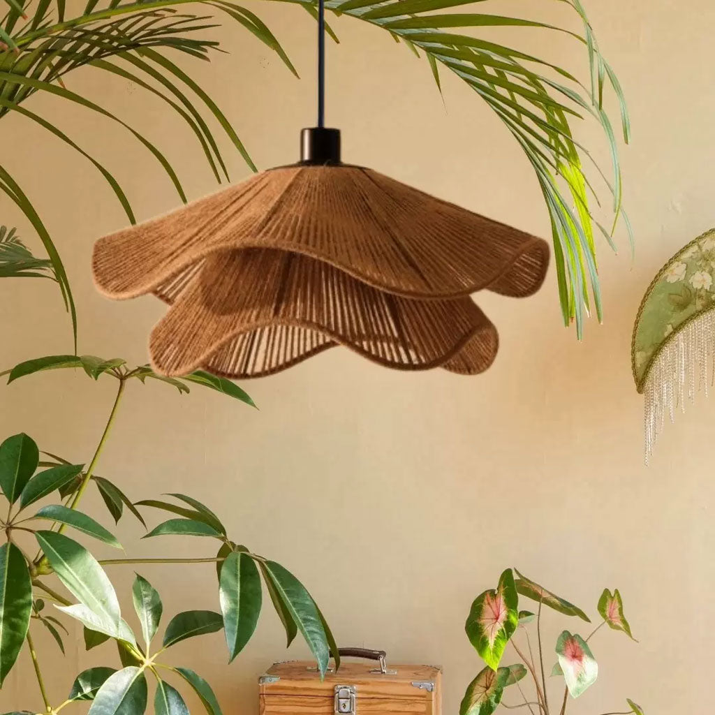 Natural Hemp Rope Woven Pendant Light