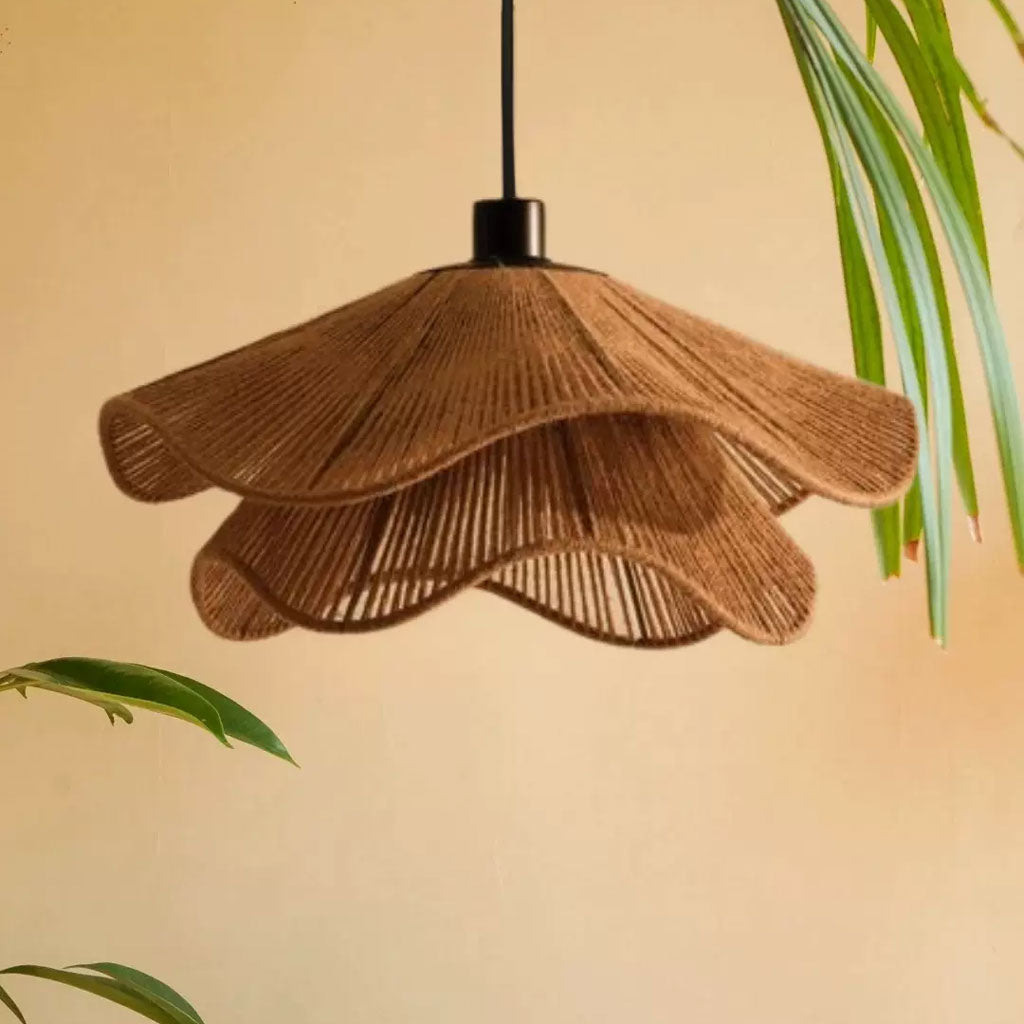 Natural Hemp Rope Woven Pendant Light